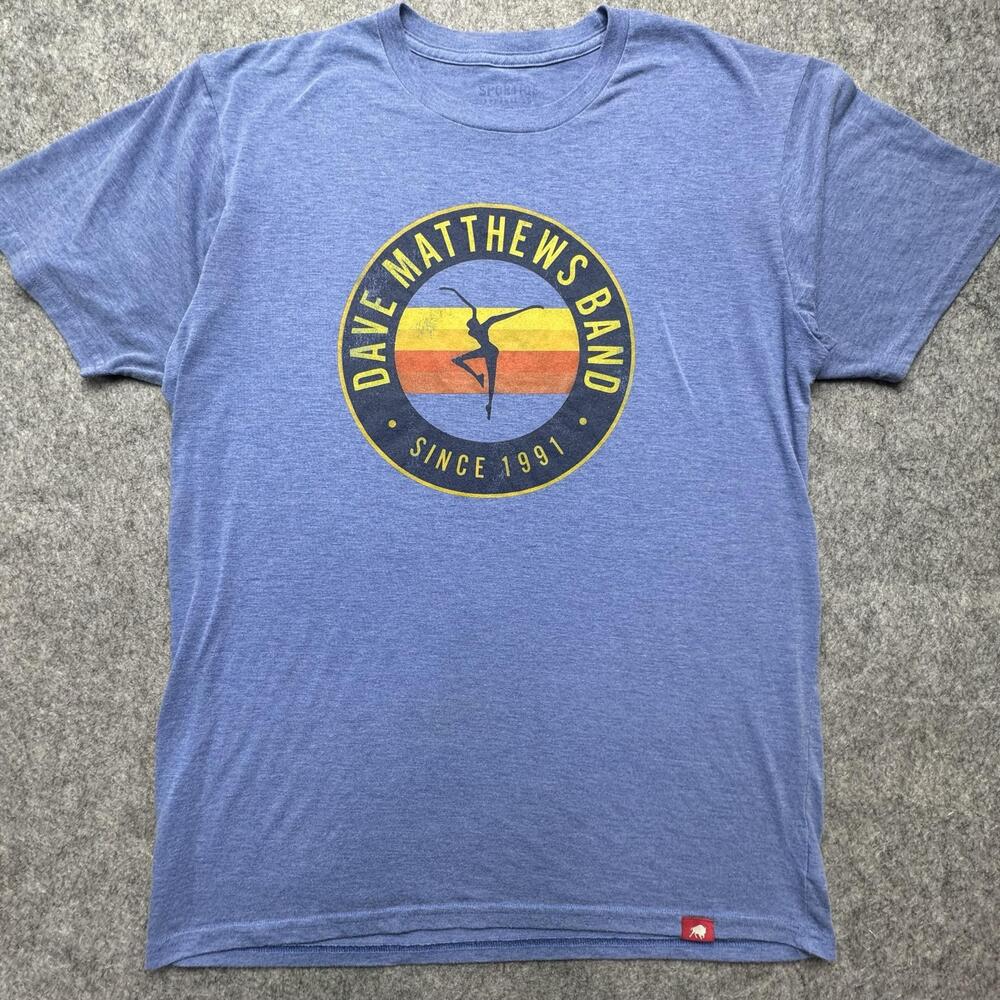 Dave Matthews Band Sportiqe Shirt Mens XL Blue Since 1991 Graphic Tee Music